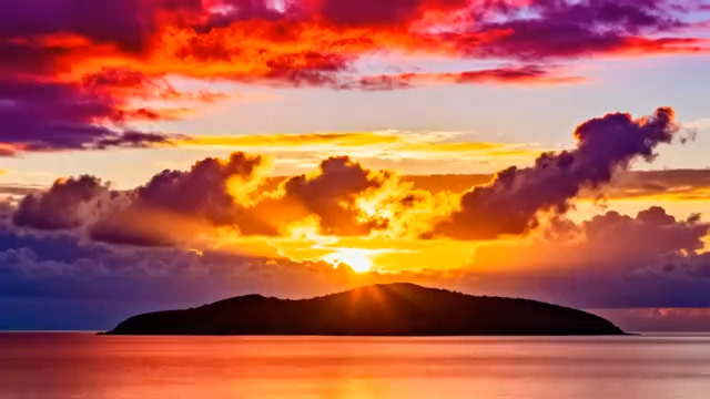  绝美海上日出朝霞1283#横屏 	 