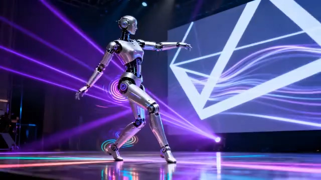  机械舞机器人舞台表演1029#横屏 	 