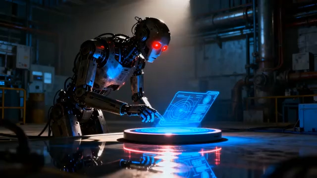  机械人操作全息投影1028#横屏 	 -