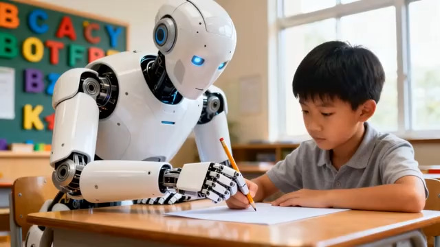  机器人陪孩子写作业1020#横屏 	 