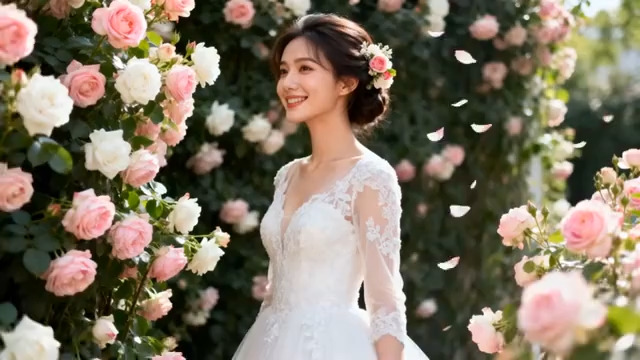  婚纱玫瑰园人像1007#横屏 	 