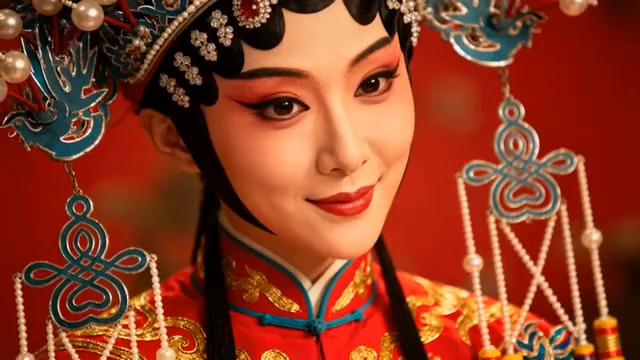  京剧花旦微笑特写1230#横屏 	 