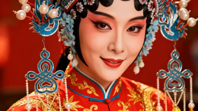  京剧花旦戏曲人物特写1231#横屏 	 