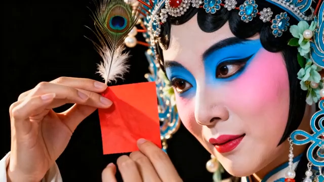  京剧花旦手持红包1227#横屏 	 