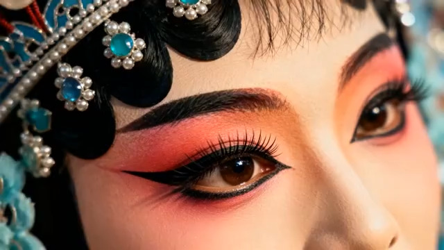  京剧花旦眼妆特写1233#横屏 	 - 