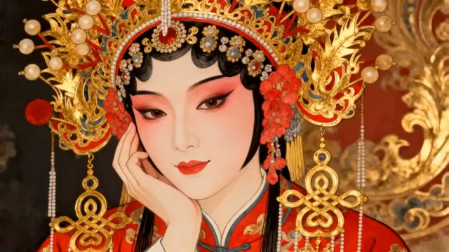  京剧花旦特写1228#横屏 	 -