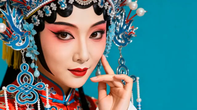  京剧花旦特写镜头1229#横屏 	 