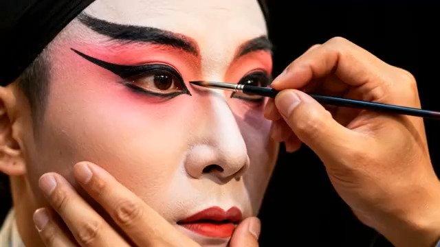  京剧旦角眼部化妆特写1216#横屏 	 