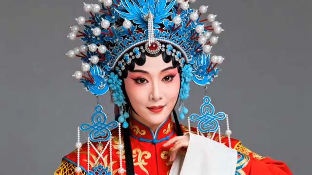  京剧花旦传统戏曲人像1220#横屏 	 