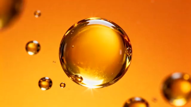  金色油滴悬浮特写1202#横屏 	 