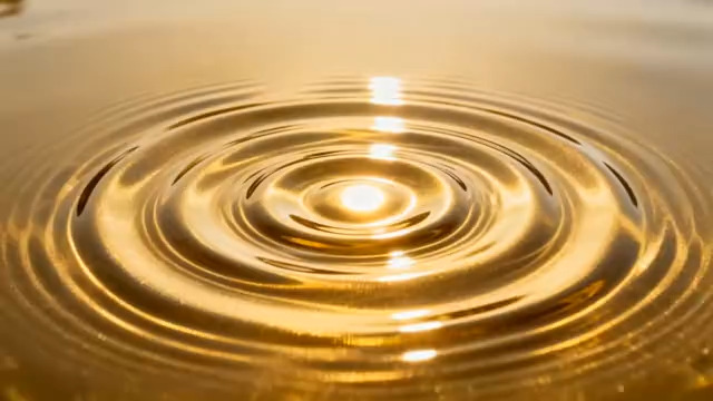  金色水面涟漪动态1183#横屏 	 -