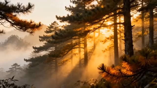  金色森林阳光穿透1171#横屏 	 