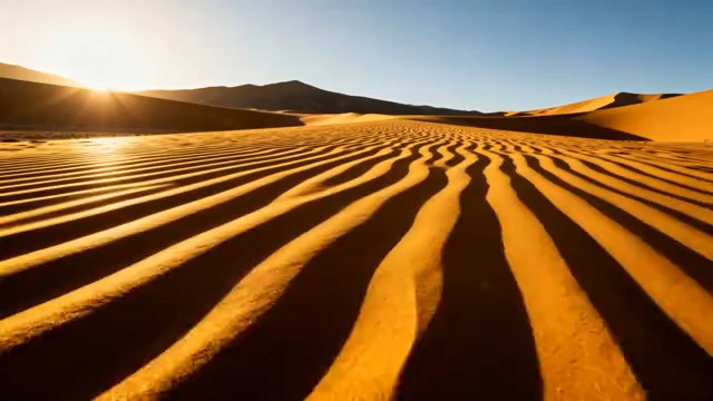  金色沙漠日出风光1172#横屏 	 -