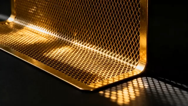  金色金属网光影特写1156#横屏 	 