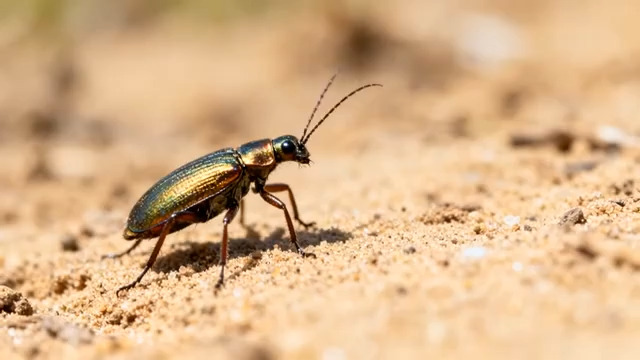  金色甲虫沙地爬行1155#横屏 	 