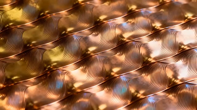  金色波浪金属纹理1137#横屏 	 