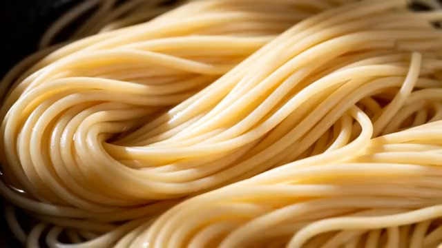  金黄面条特写镜头1117#横屏 	 