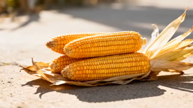  金黄玉米堆 丰收喜悦1123#横屏 	 