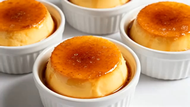  焦糖布丁浇汁特写1095#横屏 	 