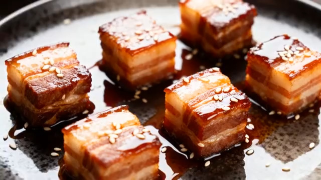  红烧肉块特写918#横屏 	 