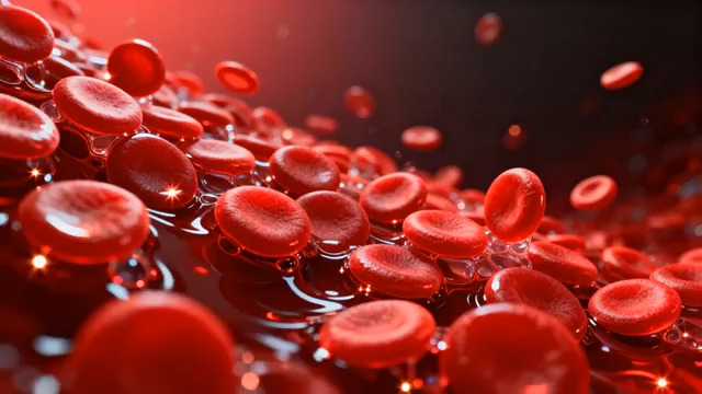  红色血细胞流动动画914#横屏 	 -