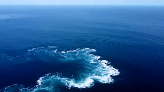  航拍蓝色海洋浪花820#横屏 	 - 