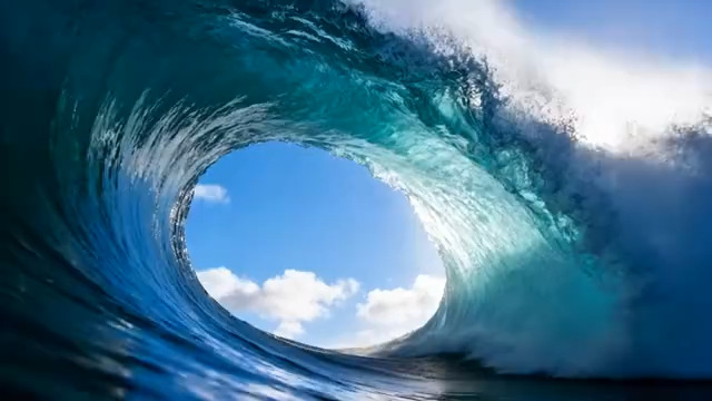  海浪 蓝色 漩涡779#横屏 	 - 