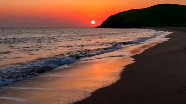  海边日落美景764#横屏 	 