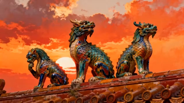  故宫脊兽 朝霞映照726#横屏 	 - 