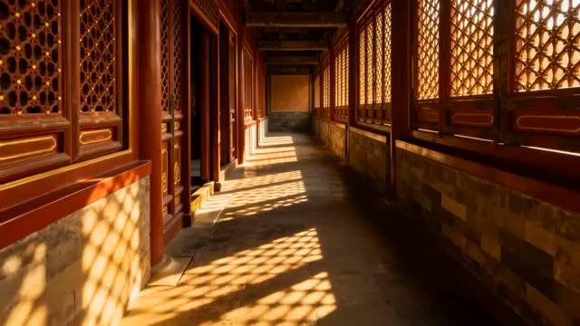  故宫红墙光影长廊722#横屏 	 - 