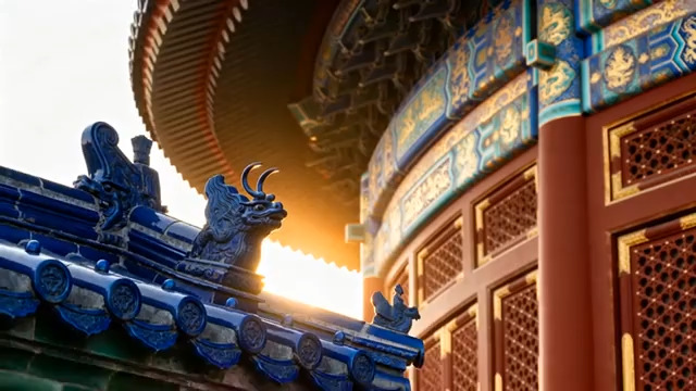  故宫宫殿飞檐特写717#横屏 	 