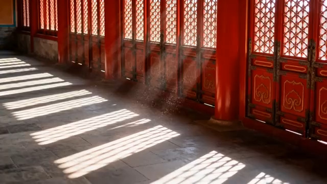  故宫红墙光影走廊723#横屏 	 