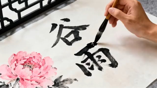  谷雨书创作过程712#横屏 	 -