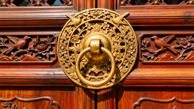  古宅朱门铜环特写702#横屏 	 - 