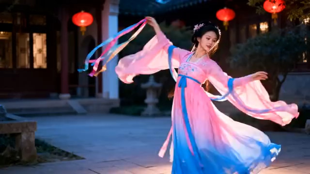  古风汉服女子舞蹈656#横屏 	 -