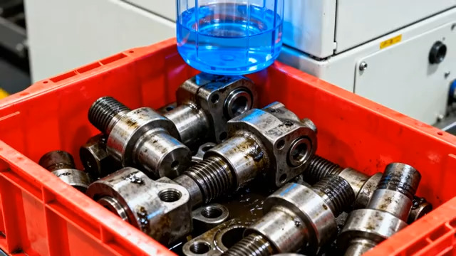  工业零件特写 红色周转箱639#横屏 	 