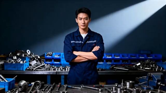  工程师手持扳手工作场景616#横屏 	 