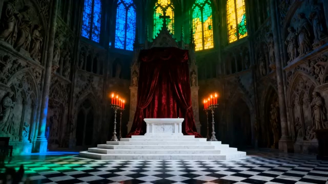  哥特式城堡王座场景575#横屏 	 