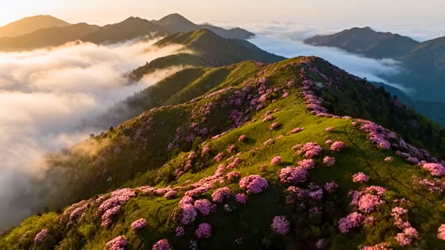  高山云海映山花563#横屏 	 -