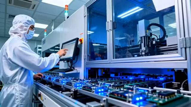  高科技工厂生产线作业559#横屏 	 