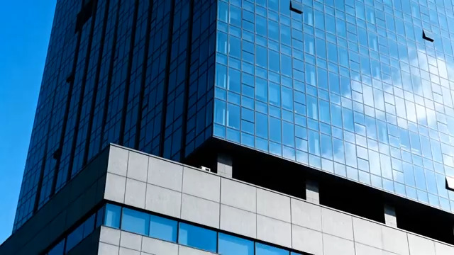  高楼大厦玻璃幕墙特写561#横屏 	 