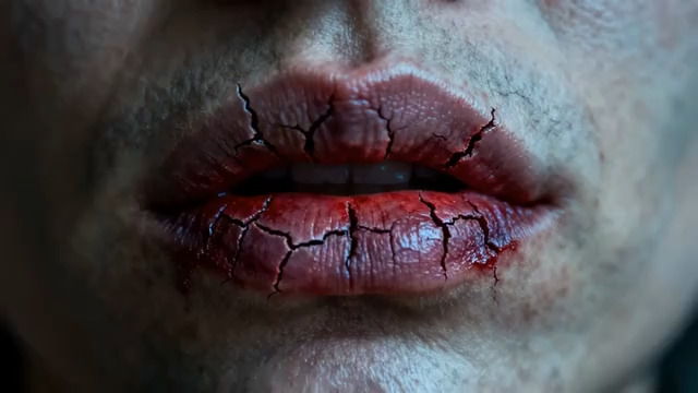  干裂嘴唇特写550#横屏 	 