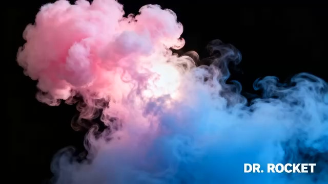  粉蓝渐变烟雾特效497#横屏 	 