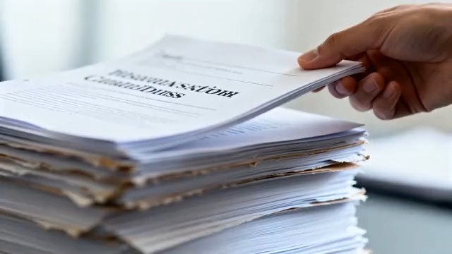  翻阅文件资料特写471#横屏 	 