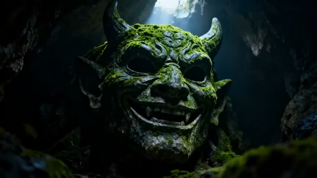  洞穴中的神秘面具446#横屏 	 