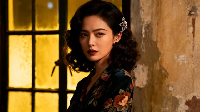  复古旗袍美人沉思532#横屏 	 