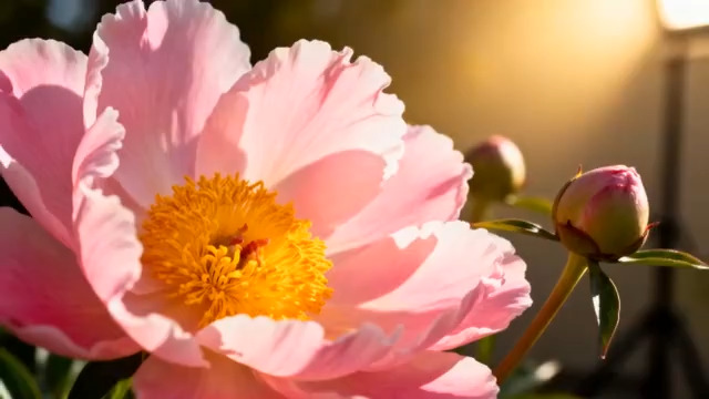  粉色芍药花特写镜头507#横屏 	 