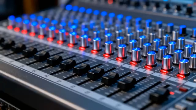  调音台推子特写403#横屏 	 