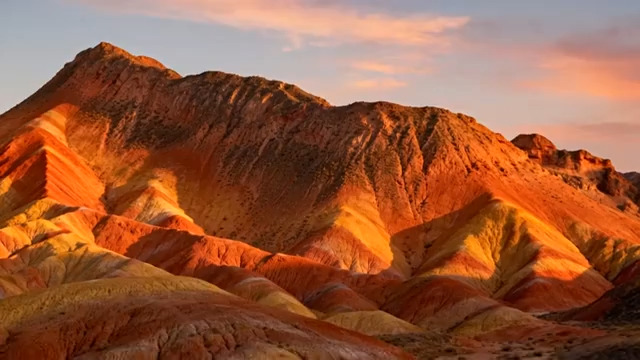  丹霞地貌日落延时388#横屏 	 - 