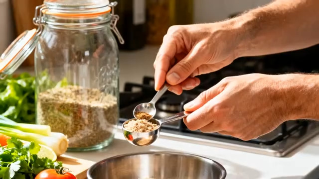  厨师调味过程特写305#横屏 	 - 